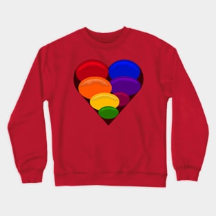 I heart you in multi Crewneck Sweatshirt